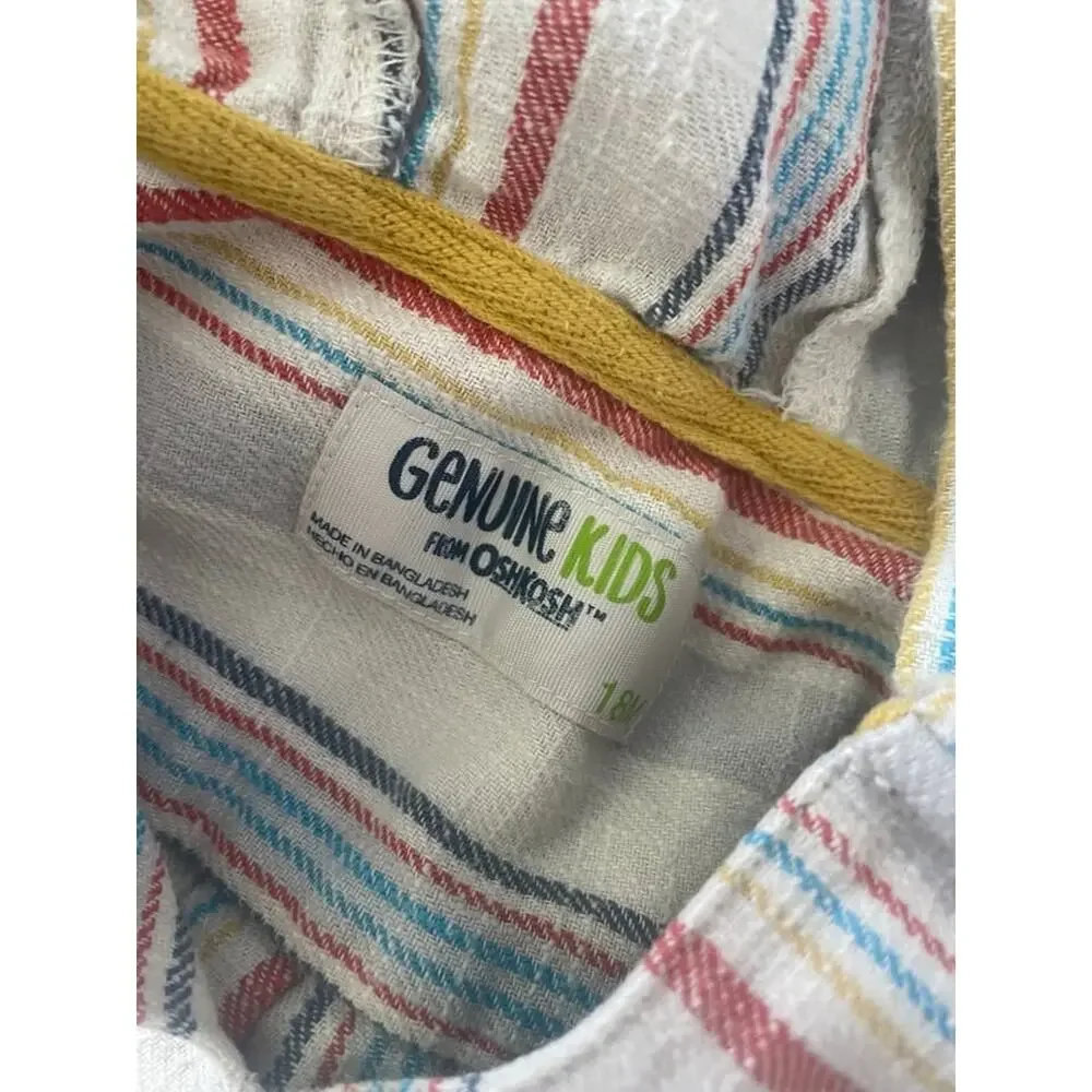 Levi’s 514 Toddler Jeans + OshKosh Baja Stripe Hoodie Outfit 18M Boys Girls